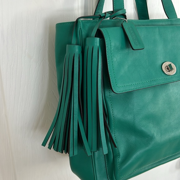 NWOT Coach Emerald Legacy American icon tote leather F1271 - Picture 3 of 8